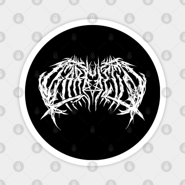 Garfield - Death Metal Logo Magnet by Brootal Branding